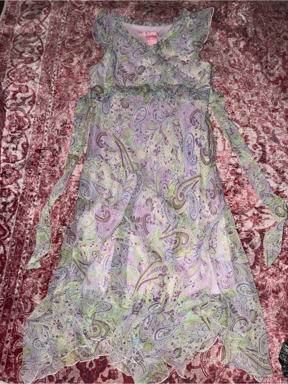 Vintage Y2K Paisley Babydoll Dress